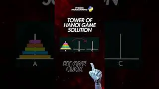 Tower of Hanoi game solution | Using Python and Recursion | সম্পূর্ণ বাংলায় 🤯📈 #shorts #shortsfeed