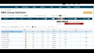 Excludes Demo - NBA Lineup Optimizer
