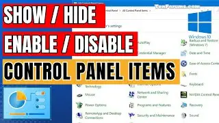 How to Hide Control Panel Items in Windows | Group Policy Setting