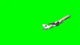 Airplane Airbus with sound 3 - free green screen background animation