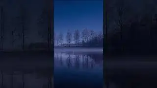 Icy Lake Reflections : Ambient Music for Winter Meditation #short