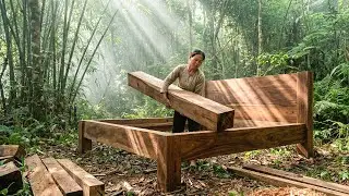I Built a Wooden Bed from Raw Wood &ndash; Full Build with Dimensions