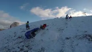 Sledging fun in the Clywdians