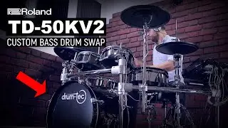 Roland TD-50KV2 Electronic Drum Kit CUSTOM Bass Drum UPGRADE [Pad Swap]