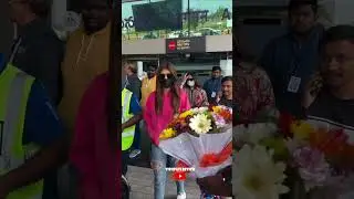 Actresses _sreeleela14  spoted at Renigunta _Airport l Tirupati Review