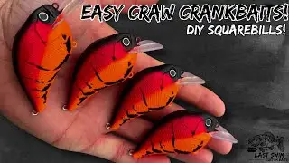 Painting a Easy Craw Pattern! | Craw Squarebill Crankbaits!