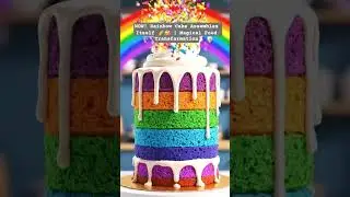 WOW! Rainbow Cake Assembles Itself 🌈🍰 | Magical Food Transformation#shorts #MiniFoodCapsule