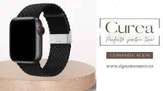Curea Apple Watch BRAIDED LOOP┃BLACK ┃signaturestore.ro┃#applewatchband ⌚️