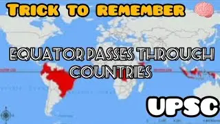 Equator Passes Through Following Countries? Trick to Remember 🧠 #upsc #upscexam #geography #mapping
