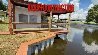 Seawall and dock remodel in Okeechobee 