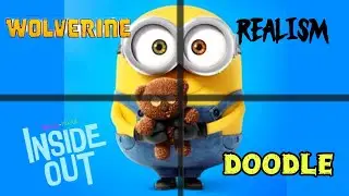 Drawing ✨BOB✨🍌 in four styles! | FUN N SKILL