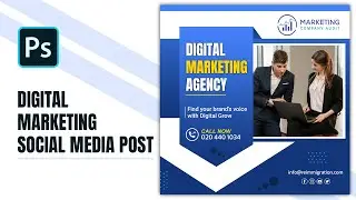 Digital Marketing Social Media Post In Photoshop | Poster Design In Photoshop #socialmediapost