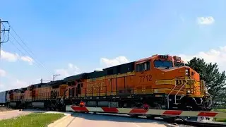 BNSF Mixed Freight Rolling Through Plainfield