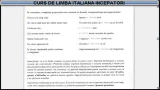 Învață  Italiana Online Curs Incepatori (tema+dictionar) - Lectia 26