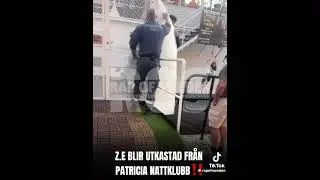 Rapparen ze sl&aring;ss mot en vakt (annan vinkel) #shorts