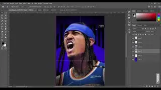 Photoshop Timelapse Edit Jordan Clarkson of New York Knicks
