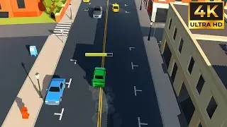 The fastest and most exciting driving of a car in America city.