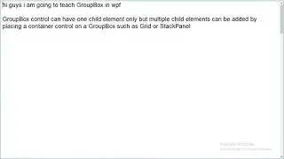 WPF GroupBox Control