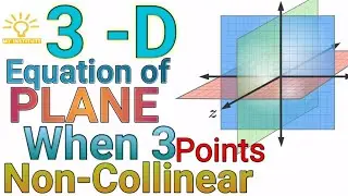 Equation of a Plane Passing Through 3 Three Points 3d class-12