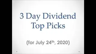 Daily Dividend Stock Picks for June 24, 2020