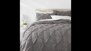 Amazon Basics Comforter Bedding Set King Dark Grey (EPISODE 2850) Amazon Unboxing @amazon