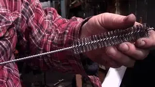 Cheap powered pipe brushes from a set of hand pipe brushes