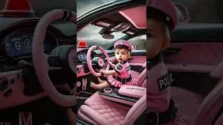 Little Police Officers Driving a Bugatti 🚓👮&zwj;♀️👮&zwj;♂️ | Adorable Baby Cops in Action!