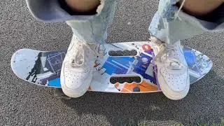 Лонгборд Street Hit с двумя ручками и светящимися колесами