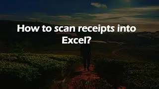 How to scan receipts into Excel?
