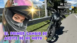 EL PRIMER CAMBIO de ACEITE de MI MOTO | Majo Rincón
