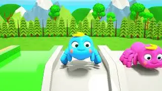5 colorful spiders and 5 colorful ｜ Baby Nursery Rhymes & Kids Songs
