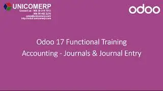 Odoo 17 Accounting | Odoo 17 Journals & Journal Entry | Odoo 17 Community Edition