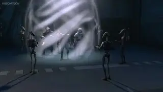 Star Wars Rebels:  Clone Wars droids surrounds the rebel crew