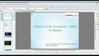 IT Seminar - Testers can be innovators - Myth or Reality
