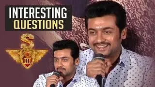 Media Asks Interesting Questions To Suriya About Singam 3 | TFPC