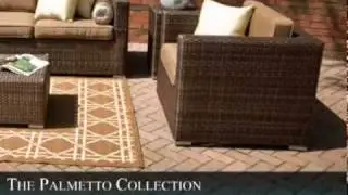 The Palmetto Collection All Weather Wicker Patio Furniture Sectional Set
