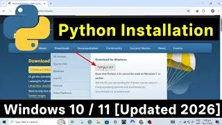 How to Install Python On Windows 10 & 11 [Latest Version] 2026 | Python Install Karne Ka Tarika 