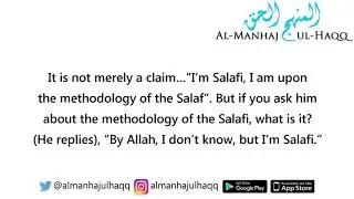 Being Salafi is based upon knowledge - By Shaykh Saalih Al-Fawzaan