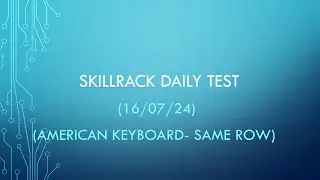 American Keyboard - Same Row SKILLRACK (DAILY TEST) - 16/07/24 (PYTHON)