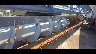Fixing a combine header auger crack.