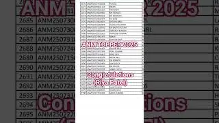 ANM MERIT LIST REALISED 2025 #anmnursing #anm #aakashsir #nursingeducation