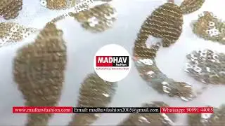Gold sequin embroidery fabric online india