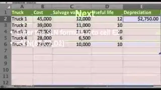 Excel SLN Function