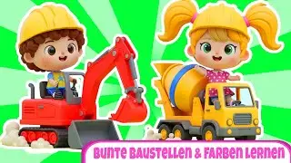 🚧 Bunte Baustellen & Farben lernen – Kinderlied auf Deutsch 🎵 TierSing – Kinderlieder & Lernlieder