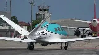 Cirrus G2+ Vision Jet (N222FC) preparación, puesta en marcha y despegue San Sebastián