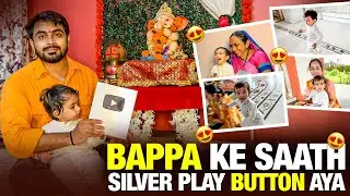 Ganesh ji or Silver Play Button Ek Saath ghar pe aye 😍