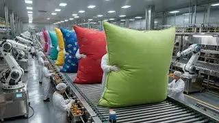 Inside the Mega Pillow Production Line &mdash; From Raw Cotton to Boxed Pillows (Full Process)