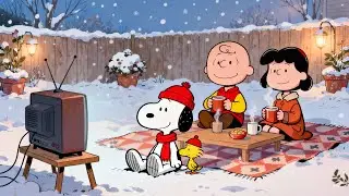 Snoopy & Charlie Brown’s Cozy Backyard Watch ❄️📺 Lofi Ambience for Focus, Work & Relaxation