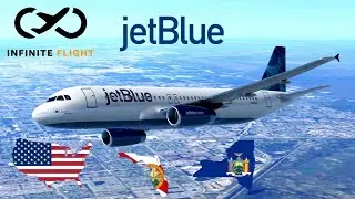 Infinite Flight: 22.4 - Fort Lauderdale (FLL) to White Plains (HPN) | TIMELAPSE | JetBlue A320