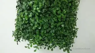 Artificial boxwood wall mats faux peperomia leaves panels dark green